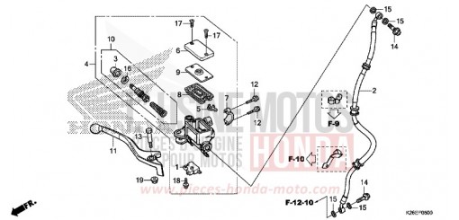FRONT BRAKE MASTER CYLINDER MSX125G de 2016